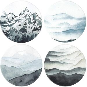 Unbranded Forest Pattern Coasters - Round Drinks Absorbent Stone Coaster Set W Unbranded Forest Pattern Coasters - Round Drinks Absorbent Stone Coaster Set W