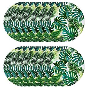 talking tables Green Tropical Palm Leaf Plates - 24 Pack Disposable Paper Tableware for Kids Ju talking tables Green Tropical Palm Leaf Plates - 24 Pack Disposable Paper Tableware for Kids Ju