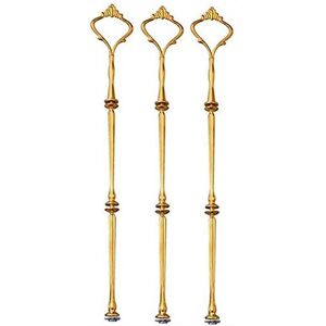 Three Tiers Cake Plate Display Holder, zosenda 3 Sets Cake Stand Handle Gold Fin Three Tiers Cake Plate Display Holder, zosenda 3 Sets Cake Stand Handle Gold Fin