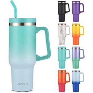 Unbranded (Gradient light blue, 1200ML) Cross Border Specialized 40oz Handle Car Cup, Stai Unbranded (Gradient light blue, 1200ML) Cross Border Specialized 40oz Handle Car Cup, Stai