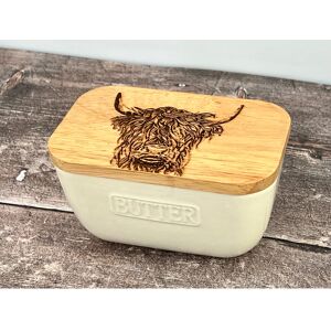 Hampton Homeware Highland Cow White Butter Dish Hampton Homeware Highland Cow White Butter Dish