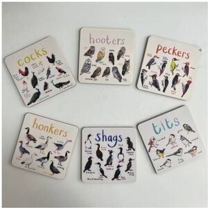 VEISHET (6Pcs) Bird Pun Coasters For Drinks Funny Bilingualism Pvc For Home Decor Bar Sq VEISHET (6Pcs) Bird Pun Coasters For Drinks Funny Bilingualism Pvc For Home Decor Bar Sq