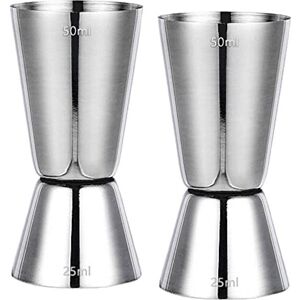 Keepaty Keepatry Spirit Measures 25ml 50ml Set - 2Pack 304 Stainless Steel Jigger Spirit Keepaty Keepatry Spirit Measures 25ml 50ml Set - 2Pack 304 Stainless Steel Jigger Spirit