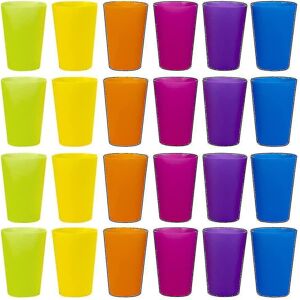 Unbranded 24 Pcs Reusable Plastic Cups 6 Bright Colors Plastic Cups For Kids Camping Unbranded 24 Pcs Reusable Plastic Cups 6 Bright Colors Plastic Cups For Kids Camping