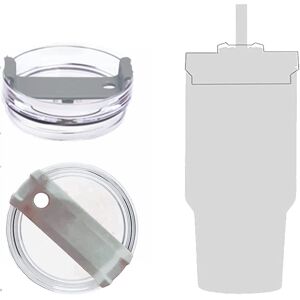 Unbranded (Grey) 2pcs 40 Oz Tumbler Lid Compatible Stanley, Spill Proof Splash Resistant T Unbranded (Grey) 2pcs 40 Oz Tumbler Lid Compatible Stanley, Spill Proof Splash Resistant T