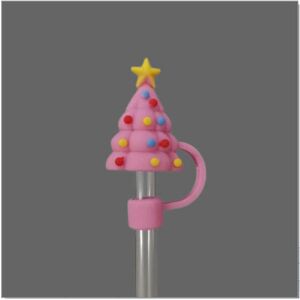 Unbranded (Pink Christmas Tree) Stanley Cup, Straw Cap, Large Diameter 10mm Straw Dust Cov Unbranded (Pink Christmas Tree) Stanley Cup, Straw Cap, Large Diameter 10mm Straw Dust Cov