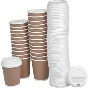 URBN Living (500) 8oz Double Wall Takeaway Coffee Cups with Sip Lids URBN Living (500) 8oz Double Wall Takeaway Coffee Cups with Sip Lids