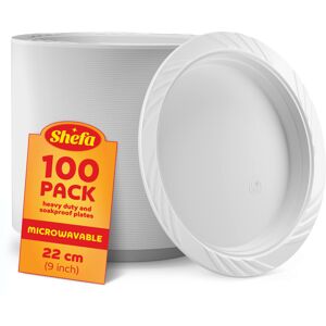 Shefa - 9 inch White Dinner Plate - 100 pcs Shefa - 9 inch White Dinner Plate - 100 pcs