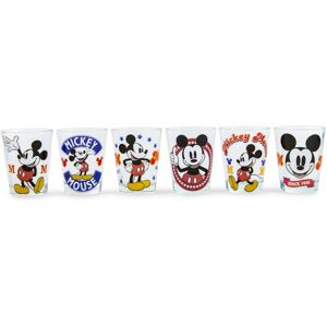 Disney Vintage Mickey Mouse 2-Ounce Mini Shot Glasses Set of 6 Disney Vintage Mickey Mouse 2-Ounce Mini Shot Glasses Set of 6
