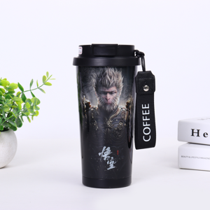 Unbranded (Style 1) Myth Wukong Black Thermos Cup 304 Stainless Steel Coffee Cup Household Unbranded (Style 1) Myth Wukong Black Thermos Cup 304 Stainless Steel Coffee Cup Household