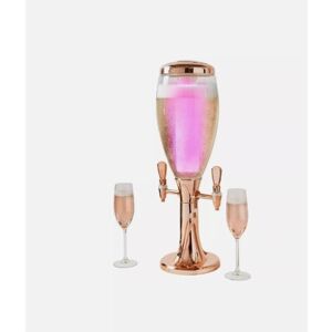 RA-HOMESTORE Rose gold Prosecco Dispenser With Ice Cooler Changing LED Lights RA-HOMESTORE Rose gold Prosecco Dispenser With Ice Cooler Changing LED Lights