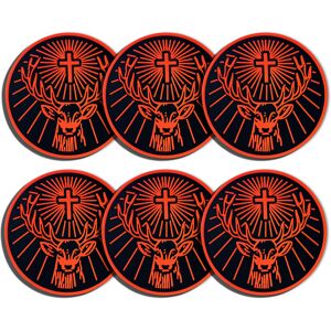 Edge Jägermeister Silicone Drink Coaster High Quality Non-Slip Mats x6 Edge Jägermeister Silicone Drink Coaster High Quality Non-Slip Mats x6