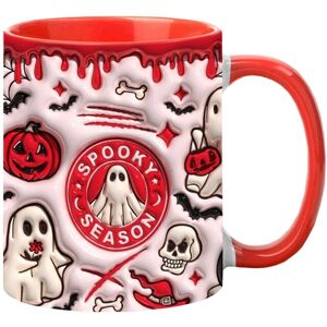 Aihontai 3D Halloween Coffee Cup Ceramic Espresso Cup With Handle 350Ml Spooky Aihontai 3D Halloween Coffee Cup Ceramic Espresso Cup With Handle 350Ml Spooky