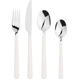 Glim & Glam (16pc set) Cutlery Sets Stainless Steel White ABS Handle Glim & Glam (16pc set) Cutlery Sets Stainless Steel White ABS Handle