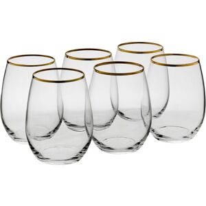 Queensway Home & Dinning (Set of 6) 570ml Amber Tumbler Gold Rim Set Whiskey Glass Queensway Home & Dinning (Set of 6) 570ml Amber Tumbler Gold Rim Set Whiskey Glass