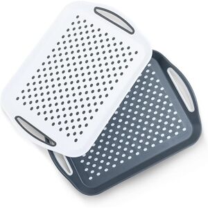 Essen - 2-Pack Serving Tray Set - Grey - Serving Tray Set Essen - 2-Pack Serving Tray Set - Grey - Serving Tray Set