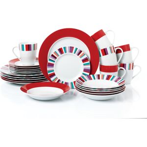 Waterside 24pc Mix and Match Stripe Dinner Set Waterside 24pc Mix and Match Stripe Dinner Set