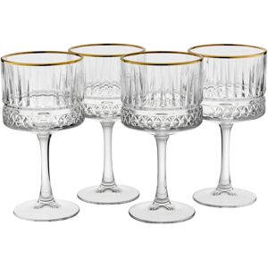 Queensway Home & Dinning (Set of 4) 4/8 Pcs 500ml Martini Glass Cocktail Goblets Gold Rimmed Long Stemmed Queensway Home & Dinning (Set of 4) 4/8 Pcs 500ml Martini Glass Cocktail Goblets Gold Rimmed Long Stemmed