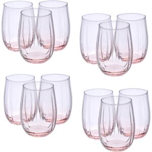 Queensway Home & Dinning (12 Pcs Pink 380ml) Linka Coloured Glasses Tall & Short Cocktail Tumblers Queensway Home & Dinning (12 Pcs Pink 380ml) Linka Coloured Glasses Tall & Short Cocktail Tumblers