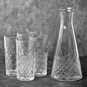 Queensway Home & Dinning Timeless 940ml Carafe Jug & 4 365ml Drinking Glass Tumblers Dining Set Queensway Home & Dinning Timeless 940ml Carafe Jug & 4 365ml Drinking Glass Tumblers Dining Set