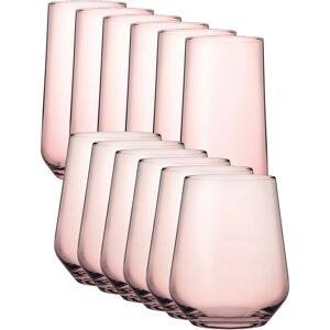 Queensway Home & Dinning (Pink 6 Highball & 6 Tumbler Glasses Set of 12) 6/12 Pcs Allegra Coloured Glasse Queensway Home & Dinning (Pink 6 Highball & 6 Tumbler Glasses Set of 12) 6/12 Pcs Allegra Coloured Glasse