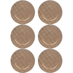 URBN Living (6x Gold Box Weave) 33cm Charger Plates Set Silver Gold 3D Placemats Box Mosaic URBN Living (6x Gold Box Weave) 33cm Charger Plates Set Silver Gold 3D Placemats Box Mosaic