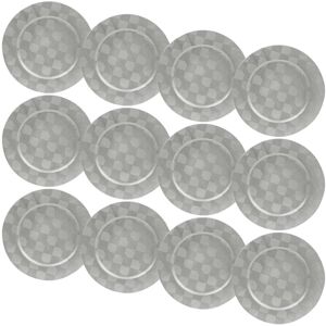 URBN Living (12x Silver Box Weave) 33cm Charger Plates Set Silver Gold 3D Placemats Box Mosa URBN Living (12x Silver Box Weave) 33cm Charger Plates Set Silver Gold 3D Placemats Box Mosa