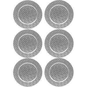 URBN Living (6x Silver Pyramid) 33cm Charger Plates Set Silver Gold 3D Placemats Box Mosaic URBN Living (6x Silver Pyramid) 33cm Charger Plates Set Silver Gold 3D Placemats Box Mosaic