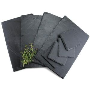 Apollo Slate Placemat & Coaster Set Black Rectangle Square 30x20cm 10x10cm Dining Décor Apollo Slate Placemat & Coaster Set Black Rectangle Square 30x20cm 10x10cm Dining Décor
