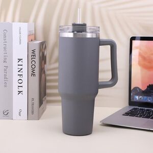 Unbranded (Gray) 40 Oz Tumbler Straw Lid Insulated Stainless Steel Water Bottle Coffee Mug Unbranded (Gray) 40 Oz Tumbler Straw Lid Insulated Stainless Steel Water Bottle Coffee Mug