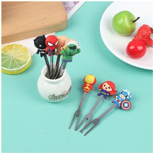 Unbranded 8pcs Mini Hero Stainless Steel Cartoon Kids Fruit Forks Cute Party Fork Sets Unbranded 8pcs Mini Hero Stainless Steel Cartoon Kids Fruit Forks Cute Party Fork Sets