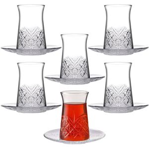 Queensway Home & Dinning 12Pcs Glass Cup & Saucer Ice Tea Set Espresso Drink Glassware Gift 160ml Queensway Home & Dinning 12Pcs Glass Cup & Saucer Ice Tea Set Espresso Drink Glassware Gift 160ml