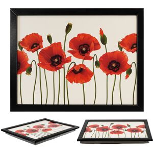 (Poppies) GEEZY Large Wooden Bean Bag Cushioned Lap Tray - 44 x 34cm (Poppies) GEEZY Large Wooden Bean Bag Cushioned Lap Tray - 44 x 34cm