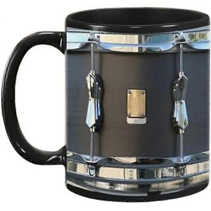 Unbranded (1pc) Black Vintage Drum Mug Funny Drumming Gifts,11oz Drumming Mug Coffee Cup P Unbranded (1pc) Black Vintage Drum Mug Funny Drumming Gifts,11oz Drumming Mug Coffee Cup P