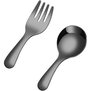 Unbranded 2-piece multifunctional spoon fork cutlery portable compact cutlery set perfect Unbranded 2-piece multifunctional spoon fork cutlery portable compact cutlery set perfect