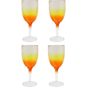 Carousel Home Pack of 4 Orange Ombre Plastic Wine Glass Set of 4 Plastic Wine Glass Goblet G Carousel Home Pack of 4 Orange Ombre Plastic Wine Glass Set of 4 Plastic Wine Glass Goblet G