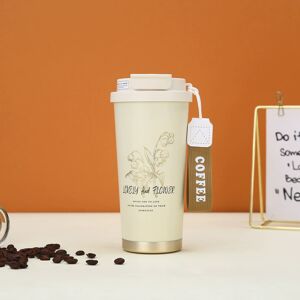 Unbranded (White) Lily of the Valley Pattern 316 Stainless Steel Coffee Mug High-Capacity Unbranded (White) Lily of the Valley Pattern 316 Stainless Steel Coffee Mug High-Capacity