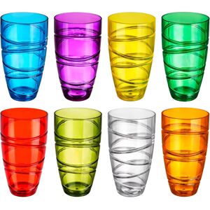 Vivo 8 Pack Plastic Coloured Cups Acrylic Drink Tumblers Reusable Glass Drinkware Vivo 8 Pack Plastic Coloured Cups Acrylic Drink Tumblers Reusable Glass Drinkware