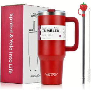BGHONE (Pomegranate Red, 40oz/1182ML) Tumbler with Lid And Steel Straw and Straw brush BGHONE (Pomegranate Red, 40oz/1182ML) Tumbler with Lid And Steel Straw and Straw brush