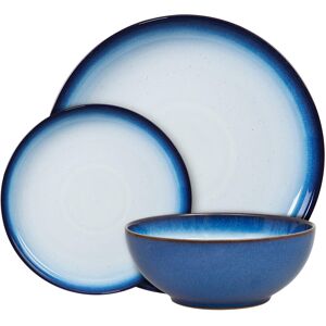 Denby - Blue Haze Dinner Set For 4 - 12 Piece Ceramic Coupe Tableware Set - Dish Denby - Blue Haze Dinner Set For 4 - 12 Piece Ceramic Coupe Tableware Set - Dish