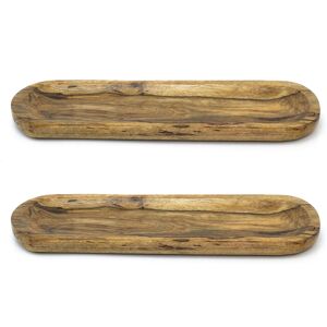 Carousel Home Set of 2 Mango Wood Serving Dish Wooden Plate Serving Platter Oval Dish Carousel Home Set of 2 Mango Wood Serving Dish Wooden Plate Serving Platter Oval Dish