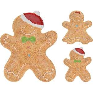 Carousel Home Medium Ceramic Gingerbread Cookie Snack Bowl Festive Christmas Dish - 24cm Carousel Home Medium Ceramic Gingerbread Cookie Snack Bowl Festive Christmas Dish - 24cm