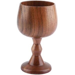 Unbranded Wooden Beer Cup, 150ml Handmade Goblet Chalice Cup for Drinking Coffee Tea Milk Unbranded Wooden Beer Cup, 150ml Handmade Goblet Chalice Cup for Drinking Coffee Tea Milk
