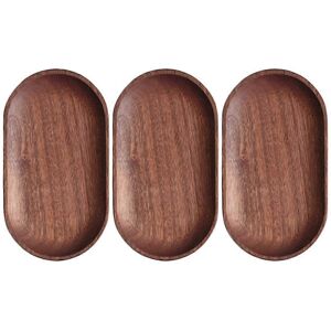 Kricely (As show, One size) 3pcs Wood Serving Tray Dried Fruit Tray Household Oval Snack Kricely (As show, One size) 3pcs Wood Serving Tray Dried Fruit Tray Household Oval Snack