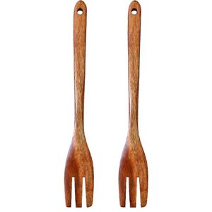 Kricely (As show, One size) 2Pcs Long Handle Wooden Fork Large Mixing Fork Cooking Forks Kricely (As show, One size) 2Pcs Long Handle Wooden Fork Large Mixing Fork Cooking Forks