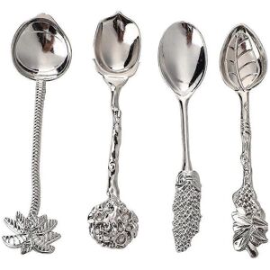 konhill (As show, One size) 4Pcs Dessert Spoons Mini Spoons Set Coffee Spoon Teaspoon Vi konhill (As show, One size) 4Pcs Dessert Spoons Mini Spoons Set Coffee Spoon Teaspoon Vi