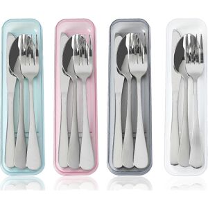 konhill (As show, One size) 4 Sets Portable Utensils Set with Case Stainless Steel Flatw konhill (As show, One size) 4 Sets Portable Utensils Set with Case Stainless Steel Flatw