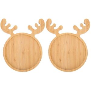 Kricely (As show, One size) 2pcs Bamboo Food Serving Plate Food-grade Fruit Tray Cartoon Kricely (As show, One size) 2pcs Bamboo Food Serving Plate Food-grade Fruit Tray Cartoon