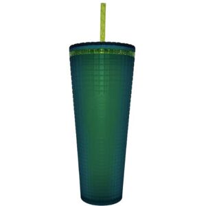 Starbucks green Jelly Acrylic grid Tumbler Limited Edition 2022 24oz Starbucks green Jelly Acrylic grid Tumbler Limited Edition 2022 24oz
