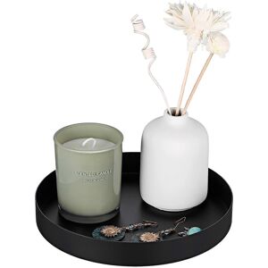 Kricely (As show, One size) Round Serving Tray Round Tray Metal Serving Tray Black Round Kricely (As show, One size) Round Serving Tray Round Tray Metal Serving Tray Black Round